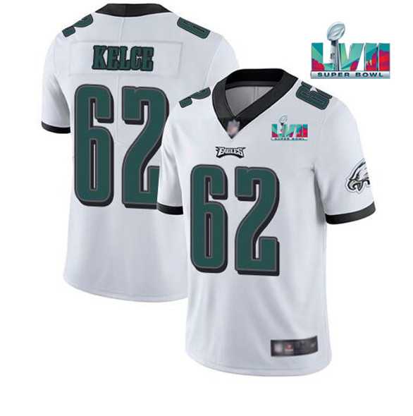 Men & Women & Youth Philadelphia Eagles #62 Jason Kelce White Super Bowl LVII Patch Vapor Untouchable Limited Stitched Jersey,We sell and wholesale Men & Women & Youth Philadelphia Eagles #62 Jason Kelce White Super Bowl LVII Patch Vapor Untouchable Limited Stitched Jersey on line form chian!